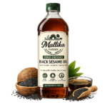 Mallika Farms Cold Pressed Black Sesame Oil bottle