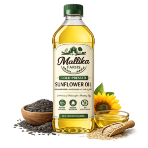 Mallika Farms Sunflower Oil Display