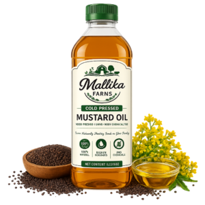 Mallika Farms Mustard Oil Product Display
