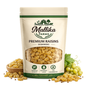 Mallika Farms Premium Raisins Display