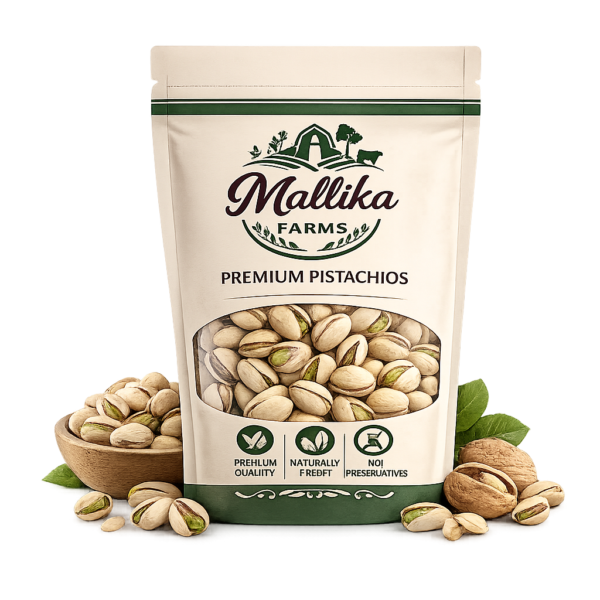 Mallika Farms Premium Pistachios Display