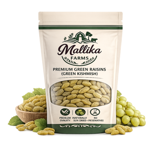 Mallika Farms Green Raisins Showcase