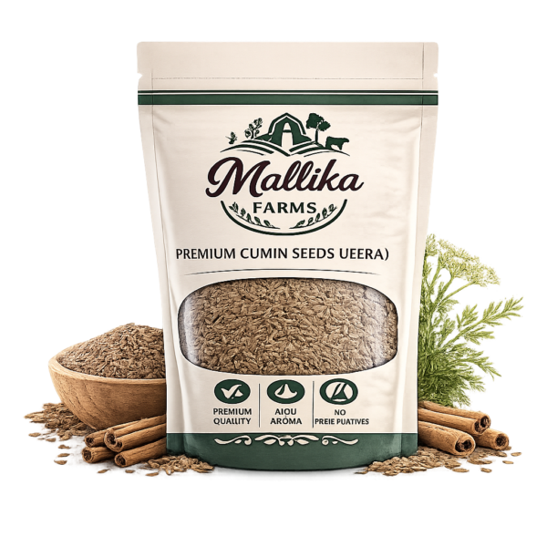 Mallika Farms Premium Cumin Seeds Display