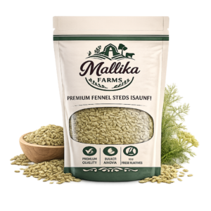 Mallika Farms Premium Fennel Seeds Display
