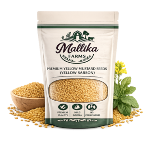 Mallika Farms Yellow Mustard Seeds Package