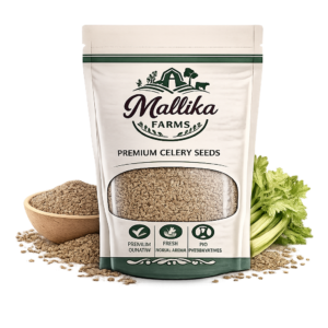 Mallika Farms Premium Celery Seeds Display